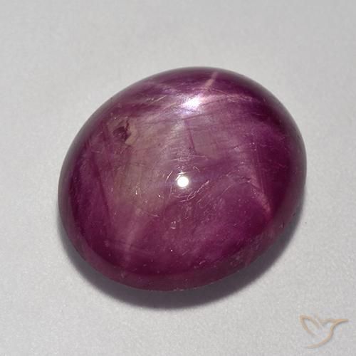 12 ct Oval Star Ruby, 14.7 x 12.8 mm From Madagascar, Photo A