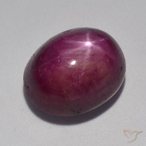 12.53 ct Oval Star Ruby, 13.1 x 10.7 mm From Madagascar, Photo A