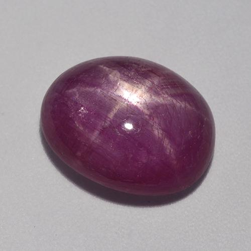 Rubis Étoilé Ovale en damier des États-Unis 7,22 ct, dimension 12,6 x 10,4mm, pureté Opaque , pierre gemme naturelle Fractures remplies, 1 pièce Rubis Étoilé de couleur Violet foncé, dureté Mohs de 9 convient aux bijoux de tous les jours, pierre de sagesse, Photo A
