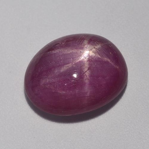 7.22 ct Purple Star Ruby Stone, Natural Star Ruby in Oval Cabochon Shape for Sale
