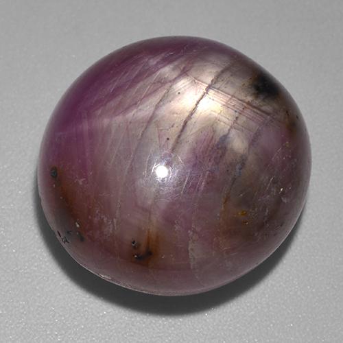 34.89 ct Purple Star Ruby Stone, Natural Star Ruby in Oval Cabochon Shape for Sale