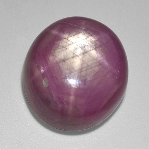 32.18 ct Purple Star Ruby Gemstone, Star Ruby Gem in Oval Cabochon Shape for Sale.