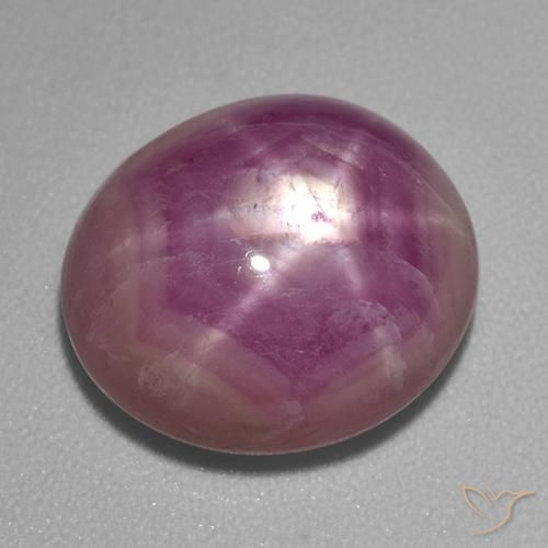 8.07 ct Purple Star Ruby Stone, Natural Star Ruby in Oval Cabochon Shape for Sale
