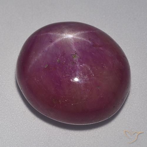 21.95 ct Oval Star Ruby, 16.1 x 14.5 mm From Madagascar, Photo A