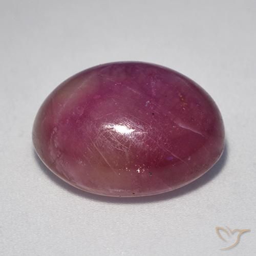 Star Ruby Gemstone in 15.4 x 12.8 mm Size for Sale, Star Ruby Stone in Reddish Purple Color
