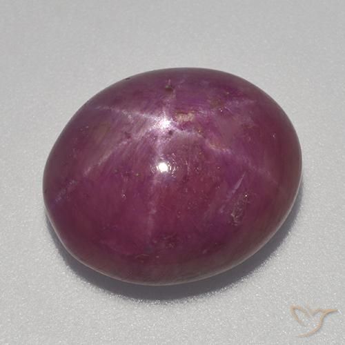 13.70 ct Purple Star Ruby Gemstone, Star Ruby Gem in Oval Cabochon Shape for Sale.