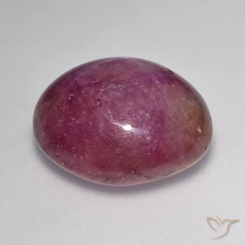 Star Ruby Gemstone in 15.6 x 13.5 mm Size for Sale, Star Ruby Stone in Reddish Purple Color
