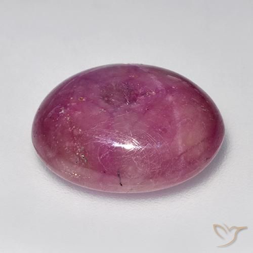 Star Ruby Gemstone in 15.8 x 13.6 mm Size for Sale, Star Ruby Stone in Medium-Light Purple Color