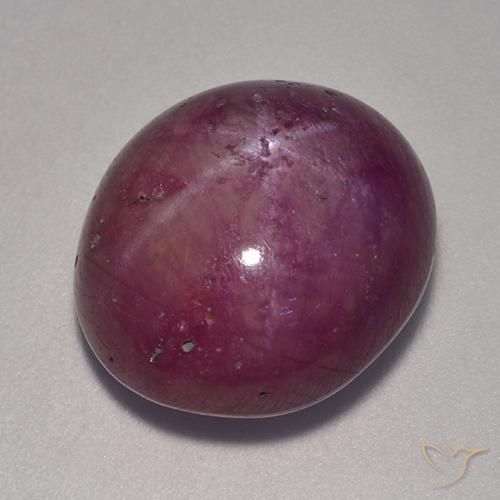 18.41 ct Oval Star Ruby, 15.4 x 13.7 mm From Madagascar, Photo A