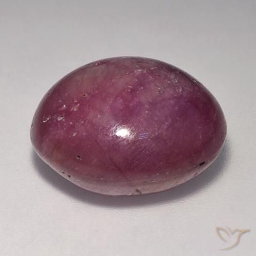 Star Ruby Gemstone in 15.4 x 13.7 mm Size for Sale, Star Ruby Stone in Reddish Purple Color