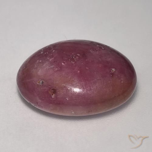 Star Ruby Gemstone in 16.2 x 13.4 mm Size for Sale, Star Ruby Stone in Grayish Magenta Color