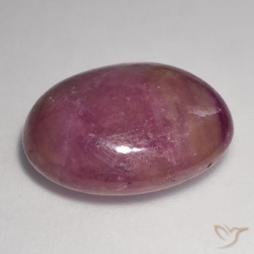 Star Ruby Gemstone in 16.2 x 13.4 mm Size for Sale, Star Ruby Stone in Medium-Dark Purple Color