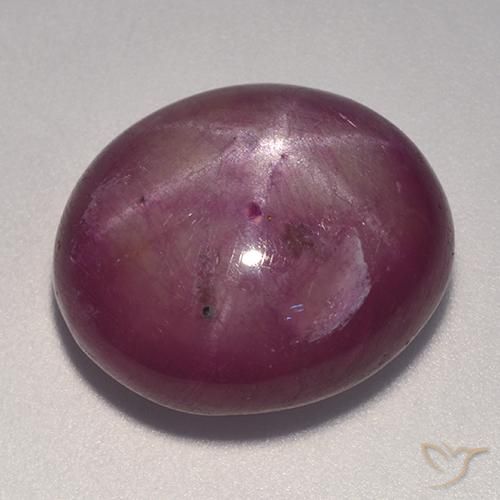 20.08 ct Purple Star Ruby Stone, Natural Star Ruby in Oval Cabochon Shape for Sale