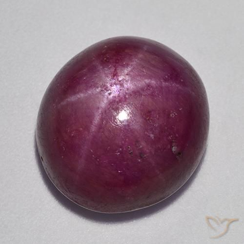 16.58 ct Purple Star Ruby Stone, Natural Star Ruby in Oval Cabochon Shape for Sale