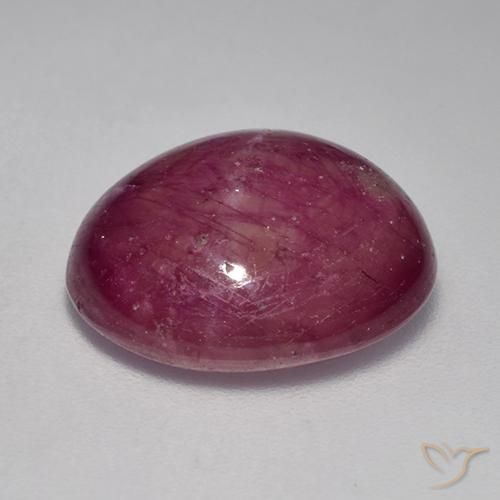 Star Ruby Gemstone in 14.9 x 12.7 mm Size for Sale, Star Ruby Stone in Plum Purple Color