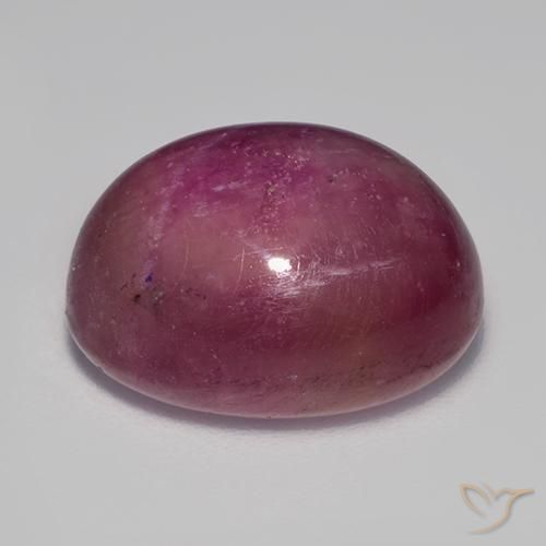 Star Ruby Gemstone in 15.1 x 12.2 mm Size for Sale, Star Ruby Stone in Pinkish Purple Color