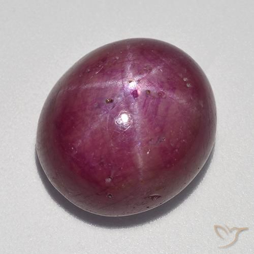 15.14 ct Oval Star Ruby, 13.7 x 12.1 mm From Madagascar, Photo A