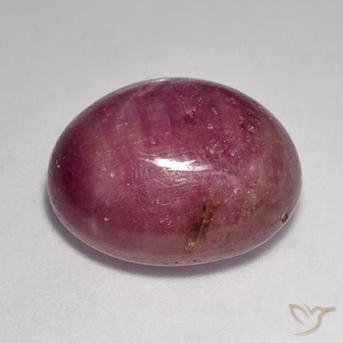 Star Ruby Gemstone in 14 x 12 mm (calibrated) Size for Sale, Star Ruby Stone in Medium-Dark Purple Color