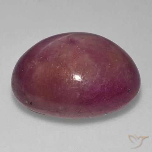 Star Ruby Gemstone in 16 x 13.4 mm Size for Sale, Star Ruby Stone in Medium-Dark Purple Color