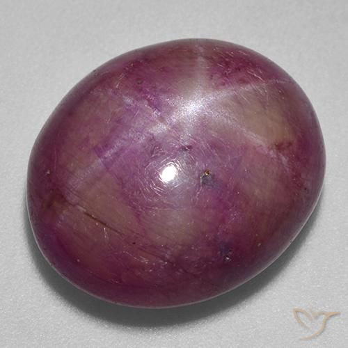 22.76ct Natural Grayish Magenta Star Ruby, Oval, Opaque