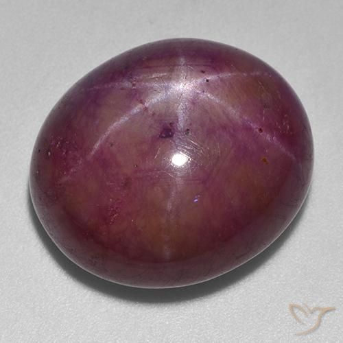 35.80ct Natural Reddish Purple Star Ruby, Oval, Opaque