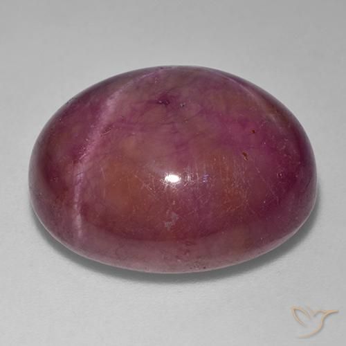 Star Ruby Gemstone in 19.4 x 16.9 mm Size for Sale, Star Ruby Stone in Reddish Purple Color