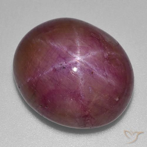 23.70ct Natural Plum Purple Star Ruby, Oval, Opaque