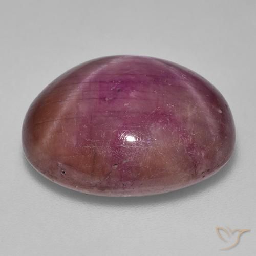 Star Ruby Gemstone in 17.5 x 15.2 mm Size for Sale, Star Ruby Stone in Plum Purple Color