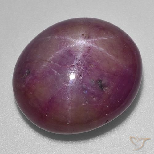 29.22 ct Purple Star Ruby Stone, Natural Star Ruby in Oval Cabochon Shape for Sale