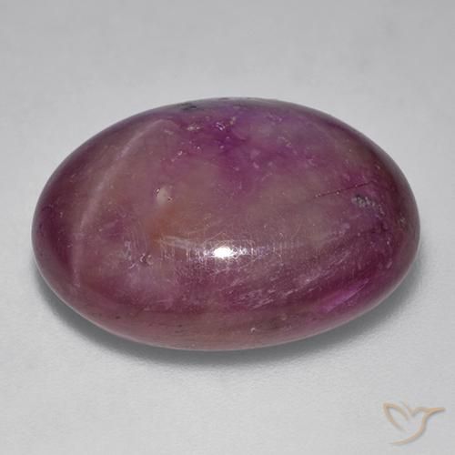 Star Ruby Gemstone in 19 x 16.4 mm Size for Sale, Star Ruby Stone in Grayish Magenta Color