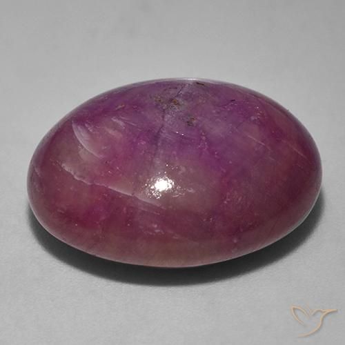 Star Ruby Gemstone in 20.4 x 17.2 mm Size for Sale, Star Ruby Stone in Medium-Dark Purple Color