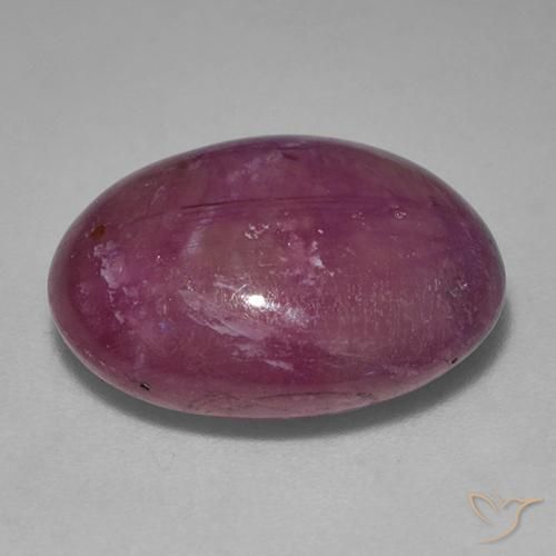 Star Ruby Gemstone in 15.4 x 12.9 mm Size for Sale, Star Ruby Stone in Medium-Dark Purple Color