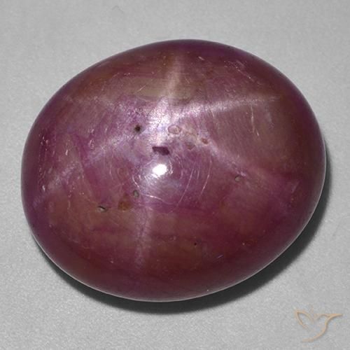33.79ct Natural Reddish Purple Star Ruby, Oval, Opaque
