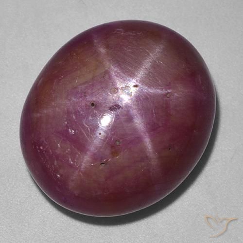 33.79 ct Purple Star Ruby Stone, Natural Star Ruby in Oval Cabochon Shape for Sale