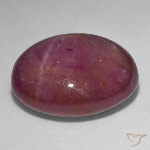 Star Ruby Gemstone in 20.2 x 17.1 mm Size for Sale, Star Ruby Stone in Reddish Purple Color