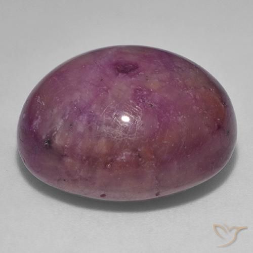 Star Ruby Gemstone in 19.2 x 16.7 mm Size for Sale, Star Ruby Stone in Reddish Purple Color