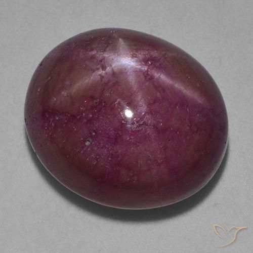 21.97 ct Oval Star Ruby, 16.6 x 14.8 mm From Madagascar, Photo A