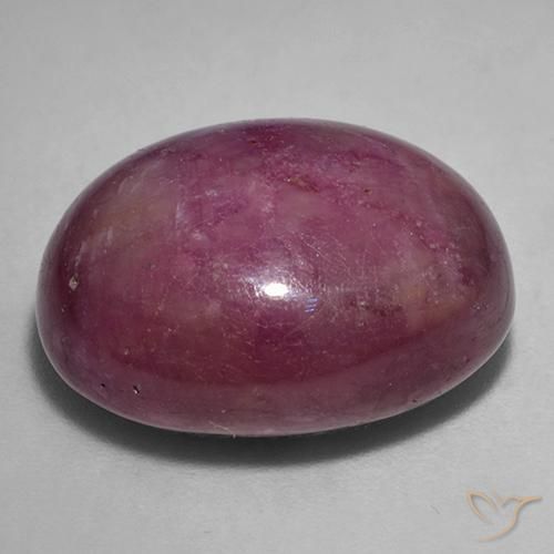 Star Ruby Gemstone in 18.2 x 15.4 mm Size for Sale, Star Ruby Stone in Medium-Dark Purple Color