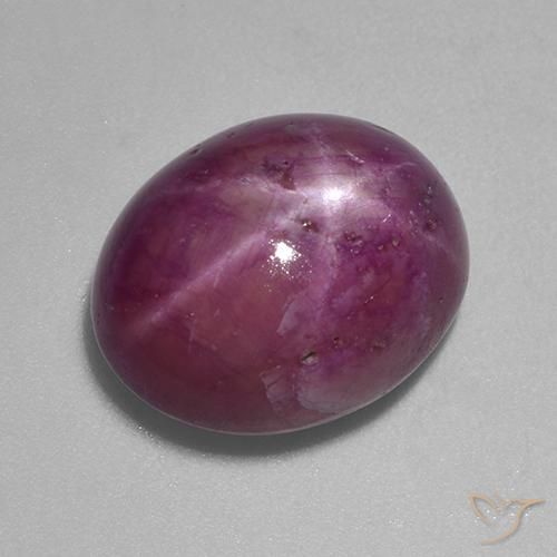 13.24 ct Purple Star Ruby Stone, Natural Star Ruby in Oval Cabochon Shape for Sale