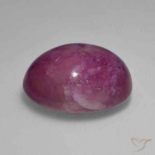 Star Ruby Gemstone in 14.8 x 12 mm Size for Sale, Star Ruby Stone in Reddish Purple Color