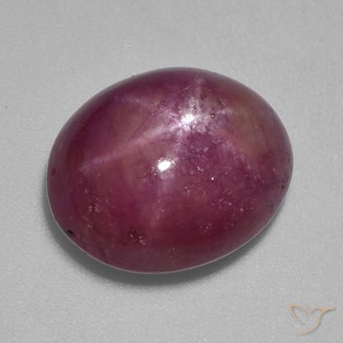 12.45ct Natural Plum Purple Star Ruby, Oval, Opaque