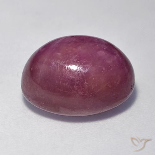 Star Ruby Gemstone in 13 x 10.6 mm Size for Sale, Star Ruby Stone in Medium-Dark Purple Color