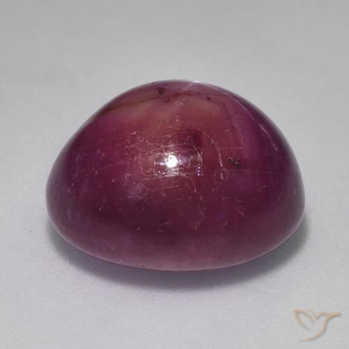 Star Ruby Gemstone in 12.5 x 11.3 mm Size for Sale, Star Ruby Stone in Raspberry Red Color