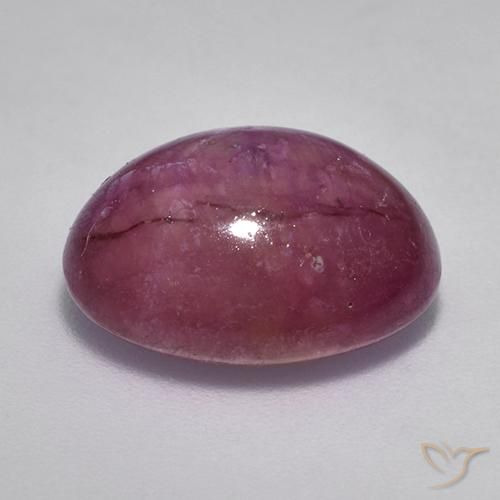 Star Ruby Gemstone in 13.7 x 11.1 mm Size for Sale, Star Ruby Stone in Medium-Dark Purple Color