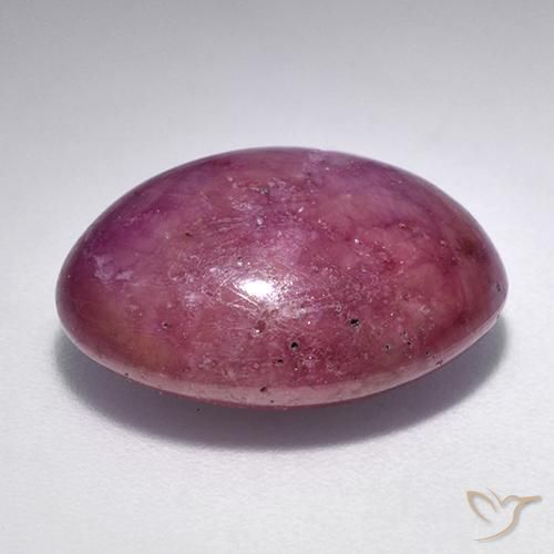 Star Ruby Gemstone in 15.3 x 12.4 mm Size for Sale, Star Ruby Stone in Medium-Dark Purple Color
