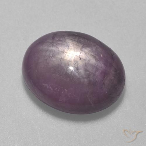 6.59 ct Purple Star Ruby Stone, Natural Star Ruby in Oval Cabochon Shape for Sale
