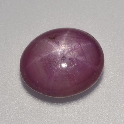 Rapberry Red Purple Star Ruby Gem - 6.2ct Oval Cabochon (ID: 524793)