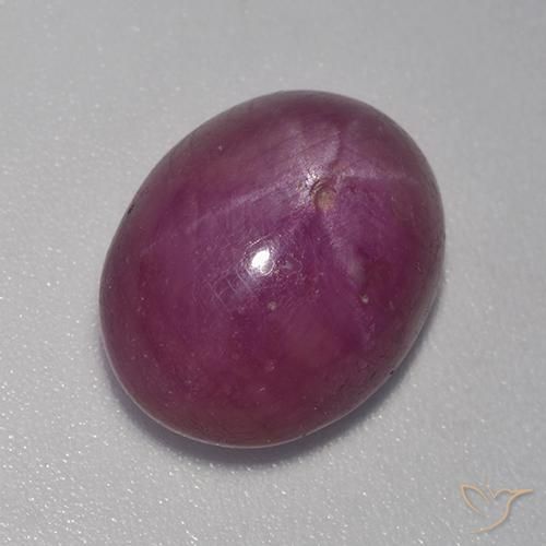 8.86 ct Purple Star Ruby Stone, Natural Star Ruby in Oval Cabochon Shape for Sale