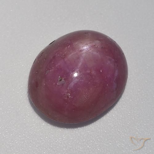 12,3 x 10,4mm Rubino stellato viola Ovale cabochon dal Madagascar, peso di 8,41 ct, pietra preziosa naturale Riempimento delle fessure in purezza Opaque, Rubino stellato 1pz - il colore è Viola medio-scuro, durezza Mohs di 9 adatto per gioielli da indossare ogni giorno, Photo A