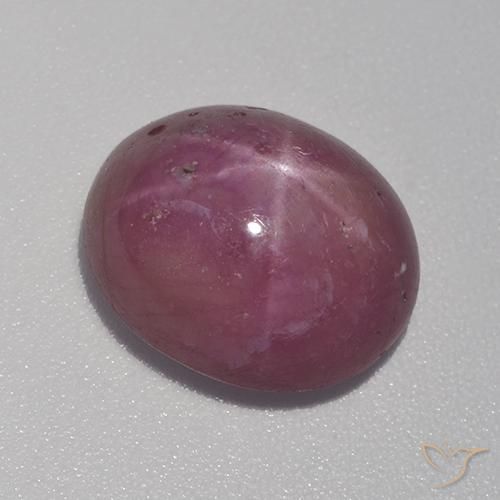 8.41 ct Purple Star Ruby Stone, Natural Star Ruby in Oval Cabochon Shape for Sale